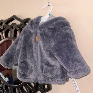 Carters blue fuzzy Sherpa jacket